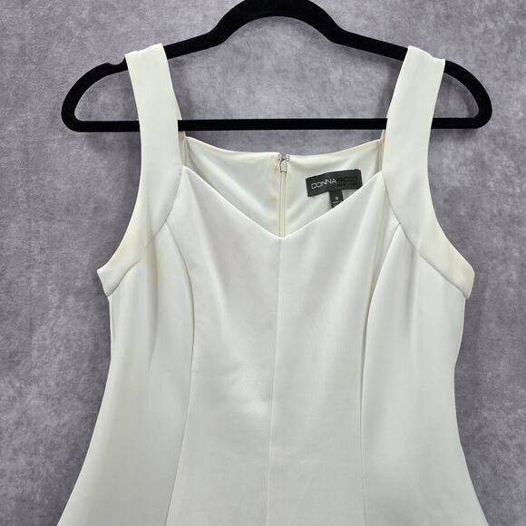 Donna Ricco White Sleeve Less Lace Zipper Y2K Retro Indie Flare Dress 8 - Picture 3 of 8